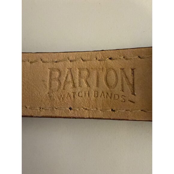 Leather Watch Band16mm Deep Green Crocodile-Embossed Top Grain  With Silver Buck - Picture 5 of 7